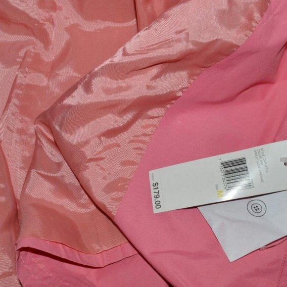 CITY UNLTD NEW $179 NWT M MEDIUM PINK TRENCH COAT JACKET DOUBLE BREASTED PEACOAT - Picture 8 of 8